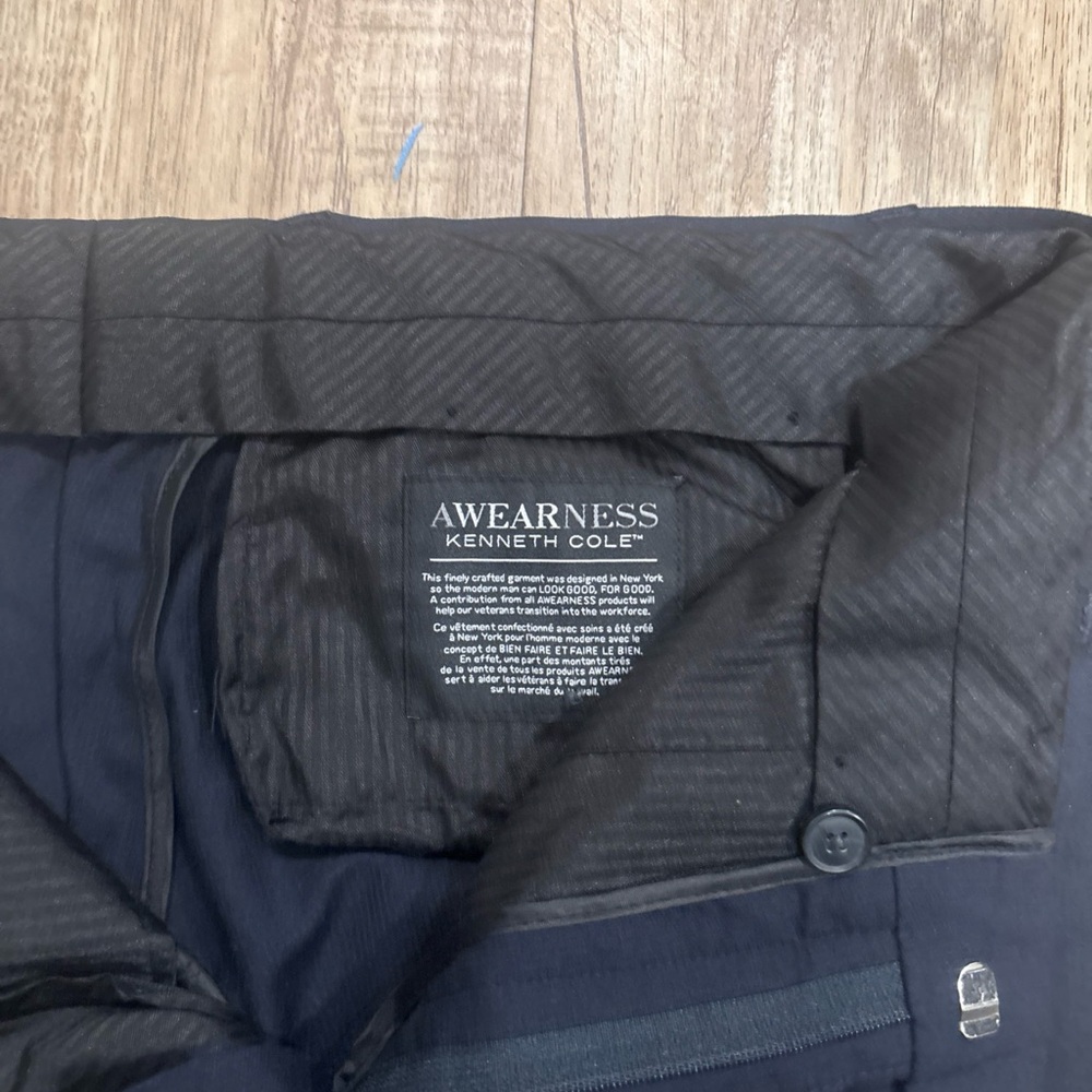 Kenneth Cole Men's Navy Dress Pants 34 wasit